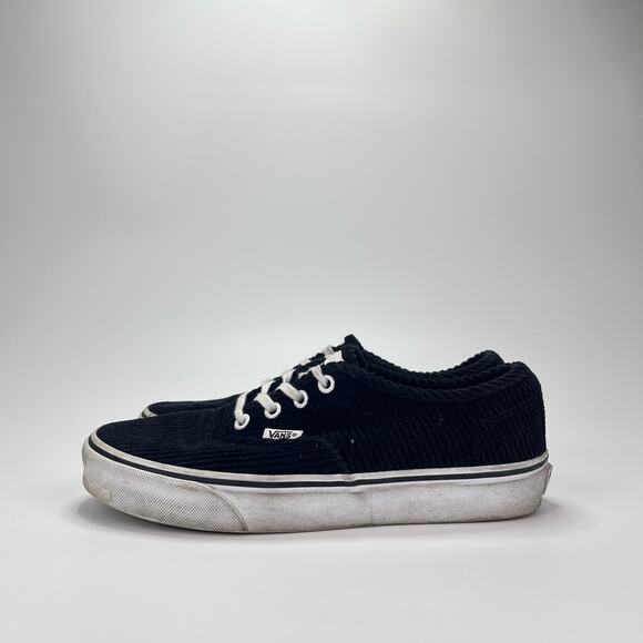 Vans Off The Wall Black Corduroy Athletic Skate Shoes Sneakers Women's Size 7.5 - Picture 2 of 10